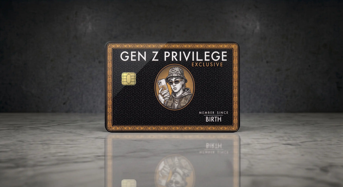 Generational Privilege Credit Card Skins - Gen X, Y, Z & Boomer | CutRiteFX