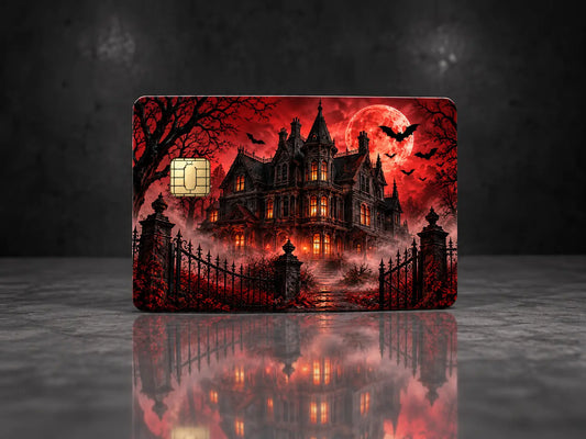 Haunted Victorian Credit Card Skin – Gothic Haunted House Decal