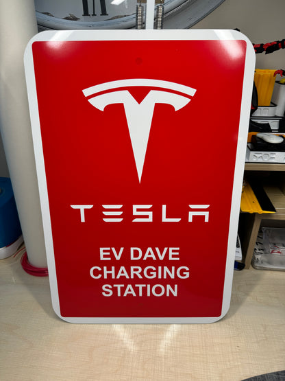 Tesla Charging Sign Wall Connector