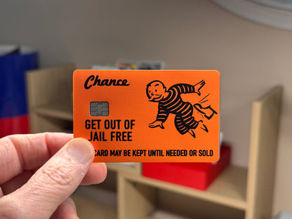 Get Out Of Jail FREE Credit Card Skin, Debit Card Covering