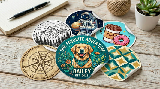 3" or 5" Round Stickers - Personalized Waterproof Vinyl Decals