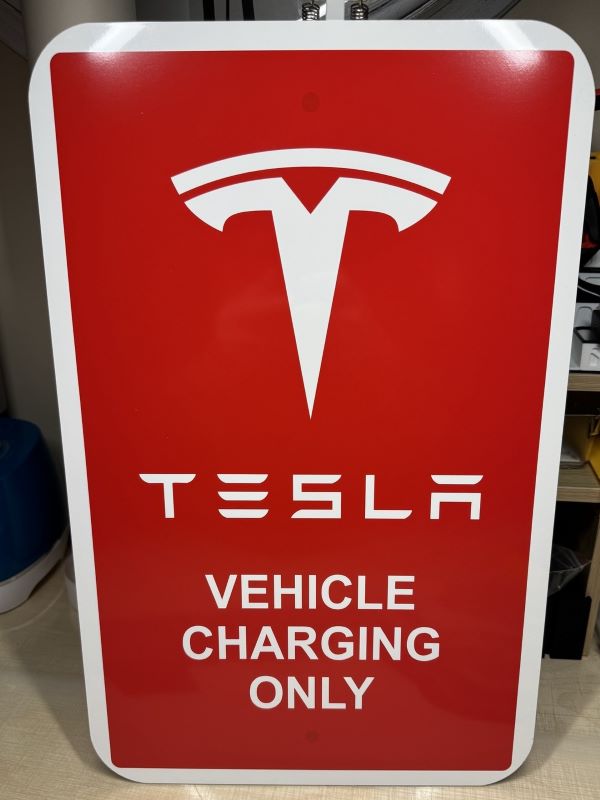 Tesla Charging Sign Wall Connector