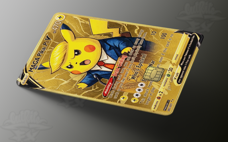MAGA Electric Lightning Gold-Style Card Skin