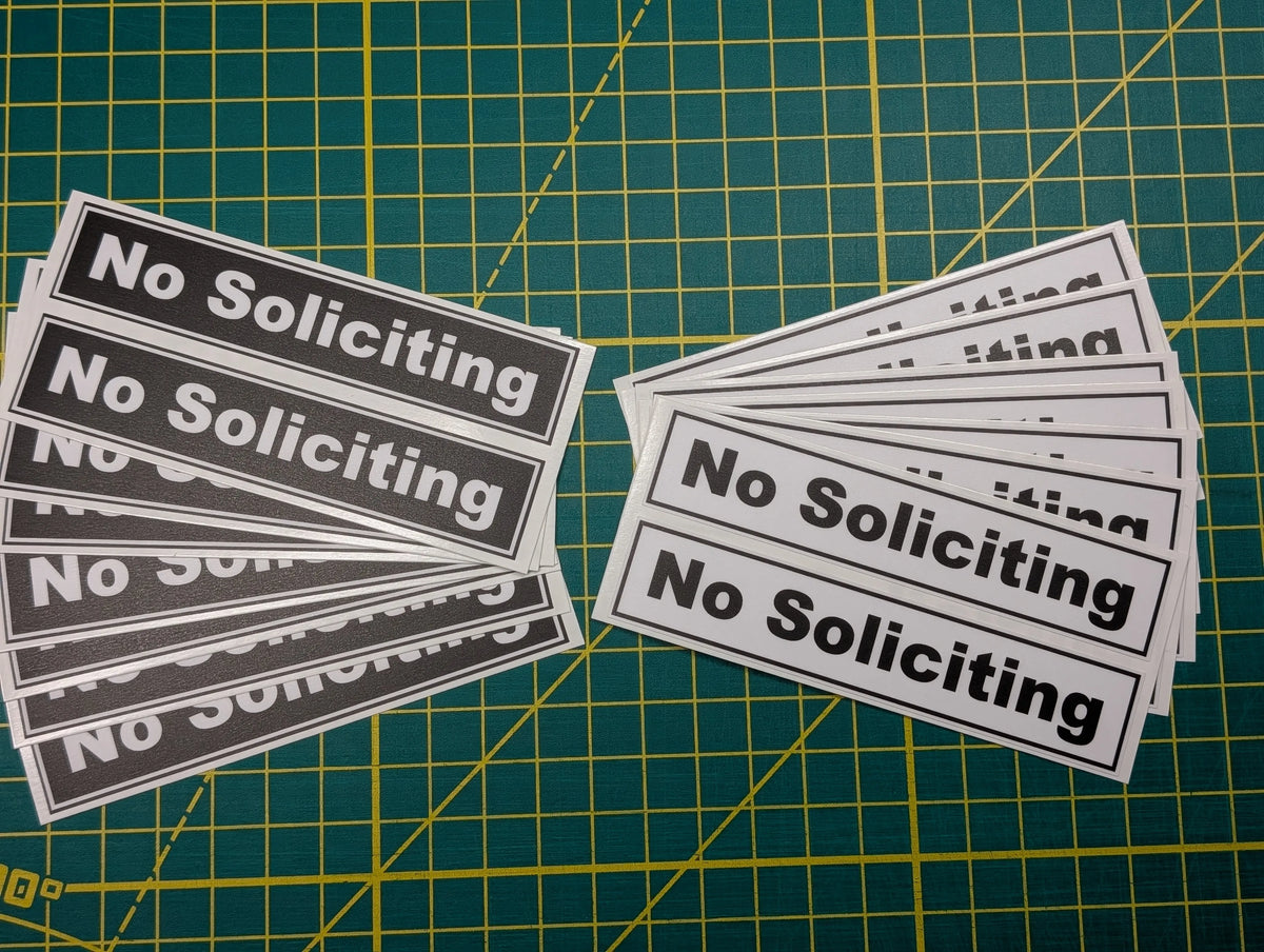 No Soliciting Decal | Window Decal | Store Front Sticker | Vinyl Decal | Business Decal |