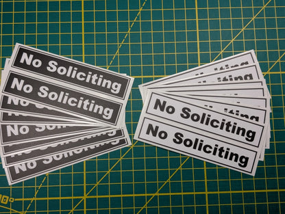 No Soliciting Decal | Window Decal | Store Front Sticker | Vinyl Decal | Business Decal |