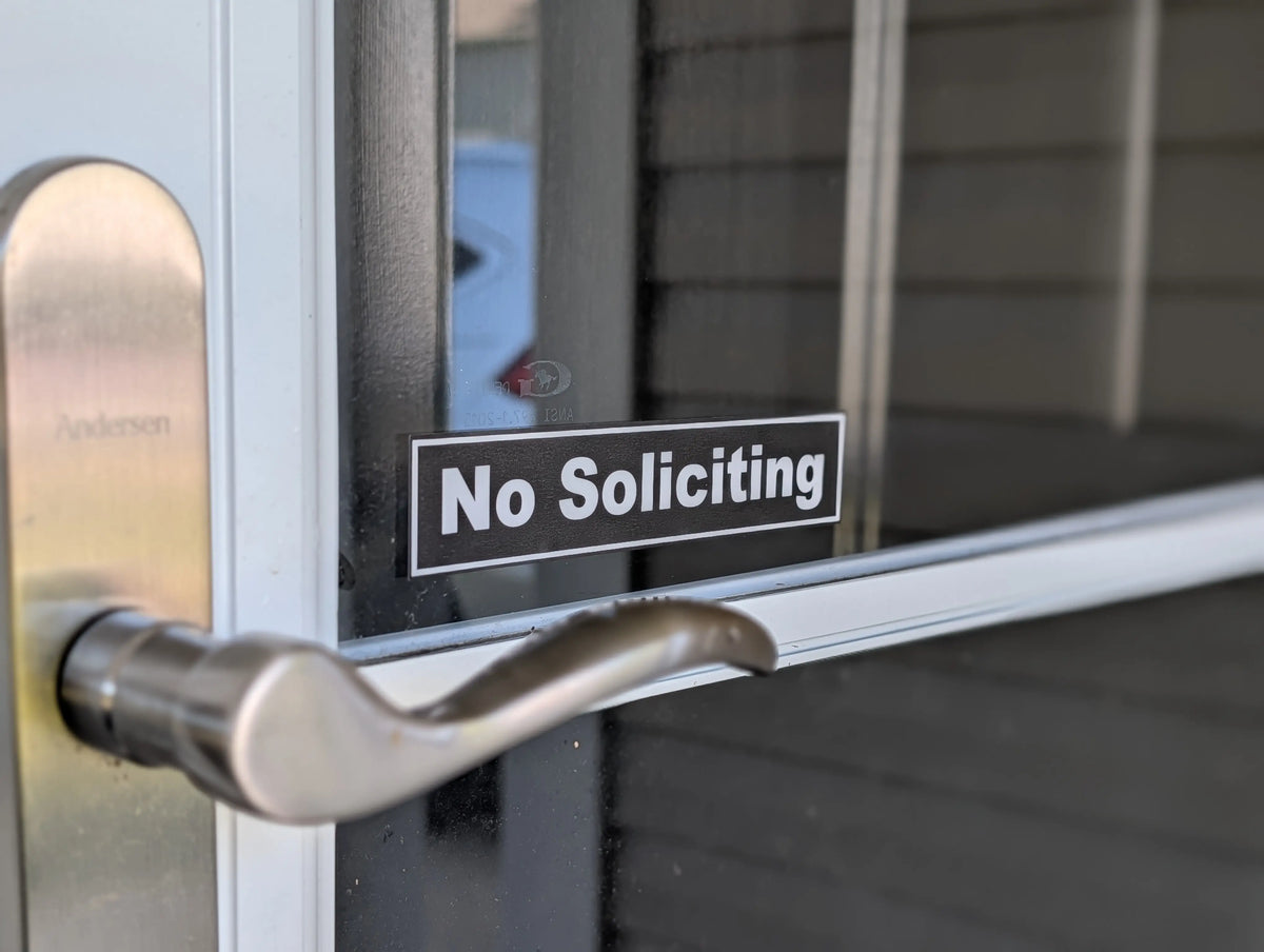 No Soliciting Decal | Window Decal | Store Front Sticker | Vinyl Decal | Business Decal |