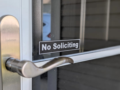 No Soliciting Decal | Window Decal | Store Front Sticker | Vinyl Decal | Business Decal |