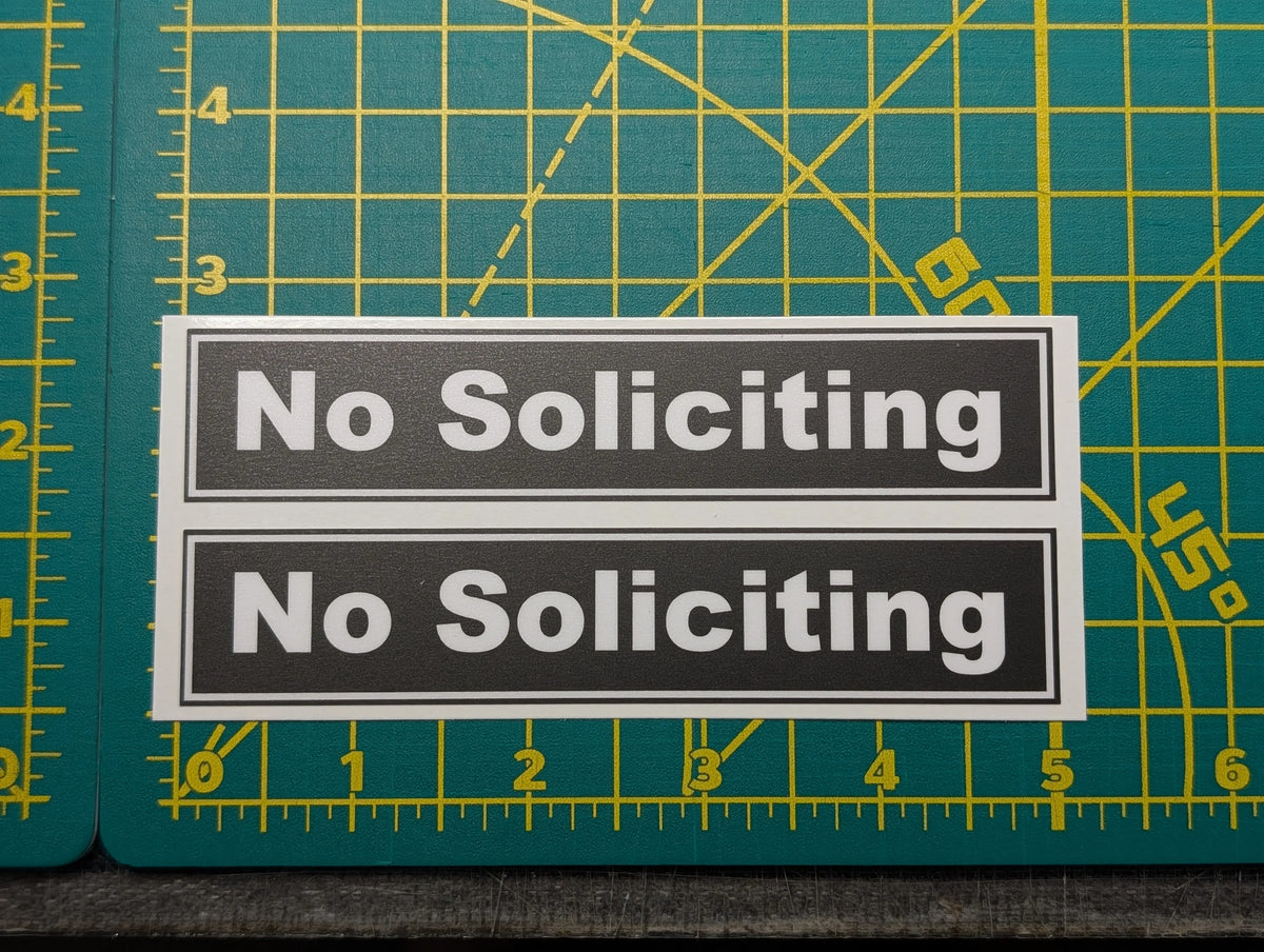 No Soliciting Decal | Window Decal | Store Front Sticker | Vinyl Decal | Business Decal |
