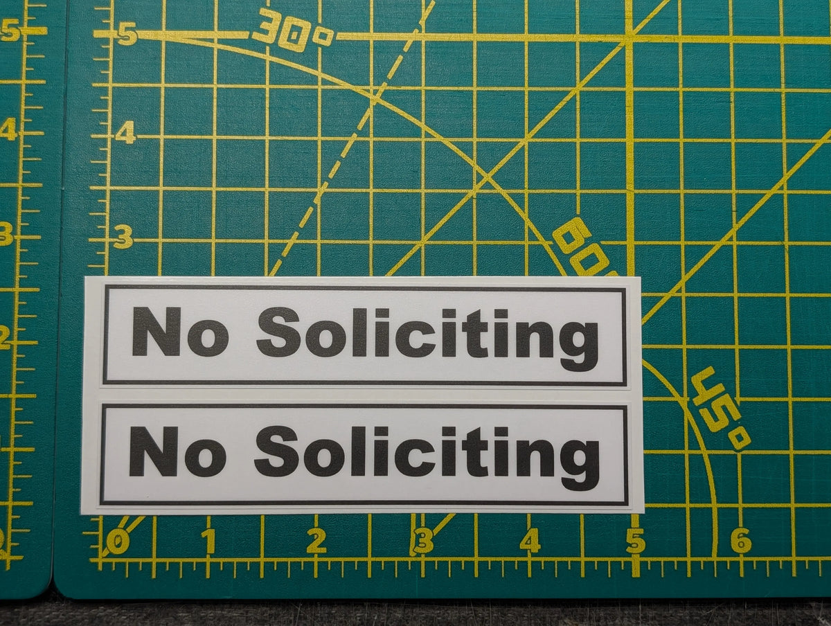 No Soliciting Decal | Window Decal | Store Front Sticker | Vinyl Decal | Business Decal |