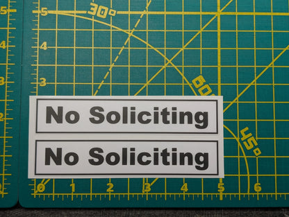 No Soliciting Decal | Window Decal | Store Front Sticker | Vinyl Decal | Business Decal |