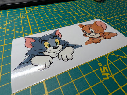 Cat & Mouse Car Sticker