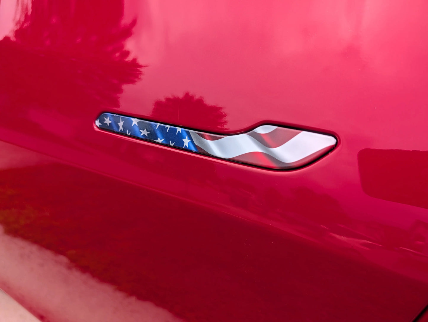 American Flag Door Handle Decal Wrap for Tesla Model 3 & Model Y (4-Door Set)