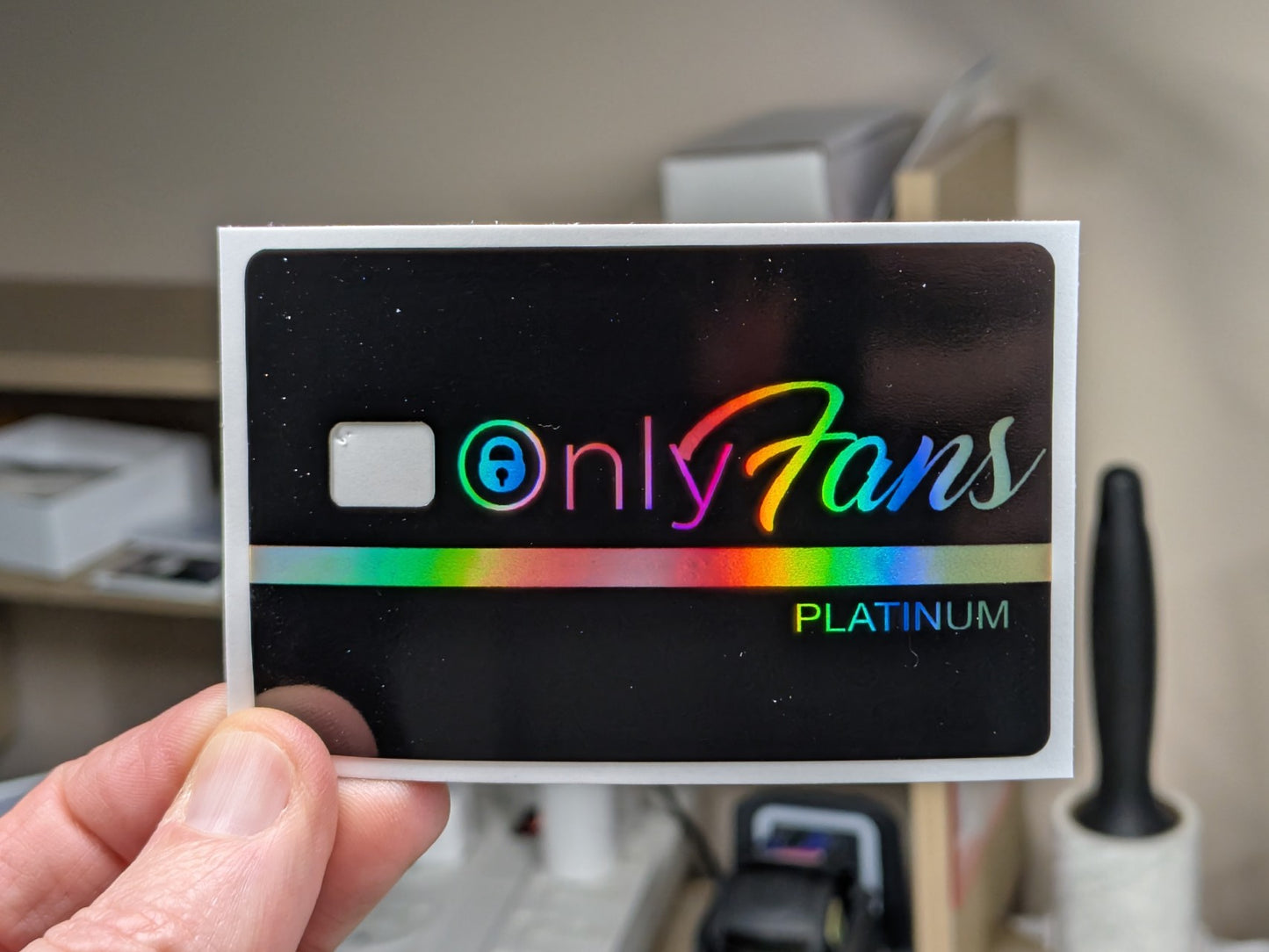 Only Fans PLATINUM Credit Card Skin, Debit Card Covering