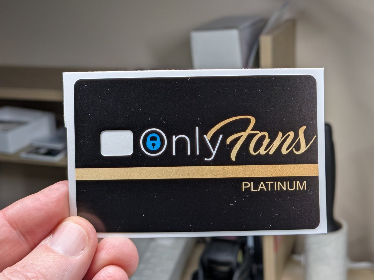 Only Fans PLATINUM Credit Card Skin, Debit Card Covering