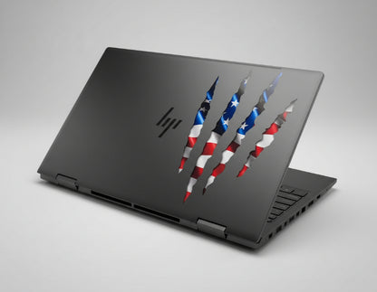 Claw Marks Decal | Ripped USA Patriotic Vinyl Sticker for Car, Truck, or Laptop