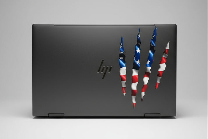 Claw Marks Decal | Ripped USA Patriotic Vinyl Sticker for Car, Truck, or Laptop