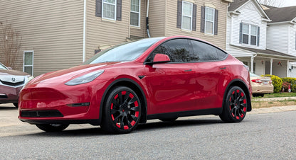 Premium Tesla Model Y 20" Induction Wheel Rim Decals | Custom Vinyl Overlays
