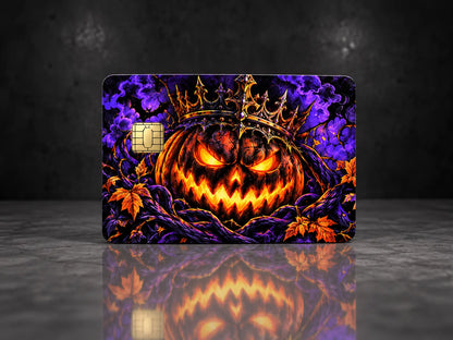 Pumpkin King Credit Card Skin – Scary Jack-O'-Lantern Halloween