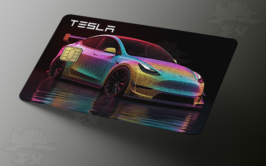 Tesla Model Y Credit Card Skin, Debit Card Covering (Small Chip)