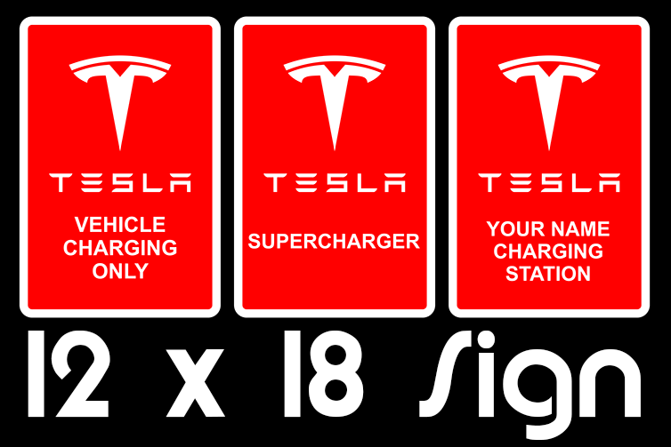 Tesla Charging Sign Wall Connector