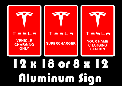 Tesla Charging Sign Wall Connector