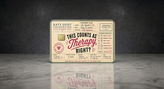"This Counts as Therapy, Right?" Funny Credit Card Skin & Debit Card Sticker
