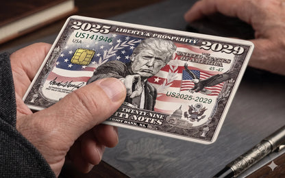 Trump 2025-2029 Credit Card Bill Skin, Debit Card Covering (Small Chip)