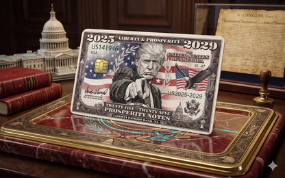 Trump 2025-2029 Credit Card Bill Skin, Debit Card Covering (Small Chip)