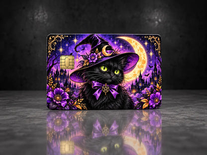 Witch Please Credit Card Skin – Black Cat Halloween Card Decal