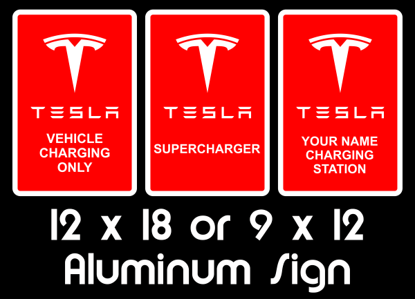 Tesla Charging Sign Wall Connector