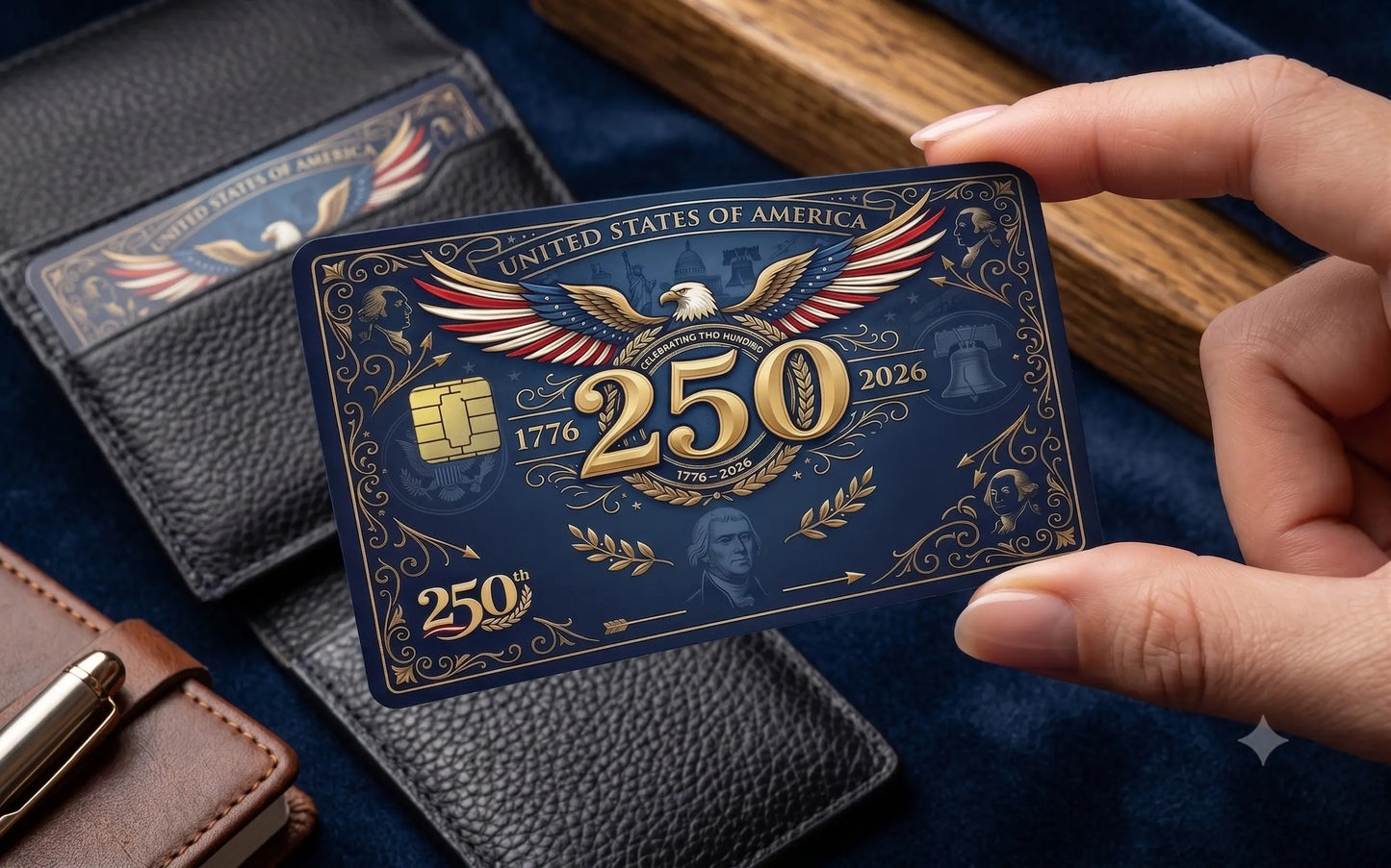 USA 250th Anniversary Credit Card Skin | Semiquincentennial Patriotic Card Wrap
