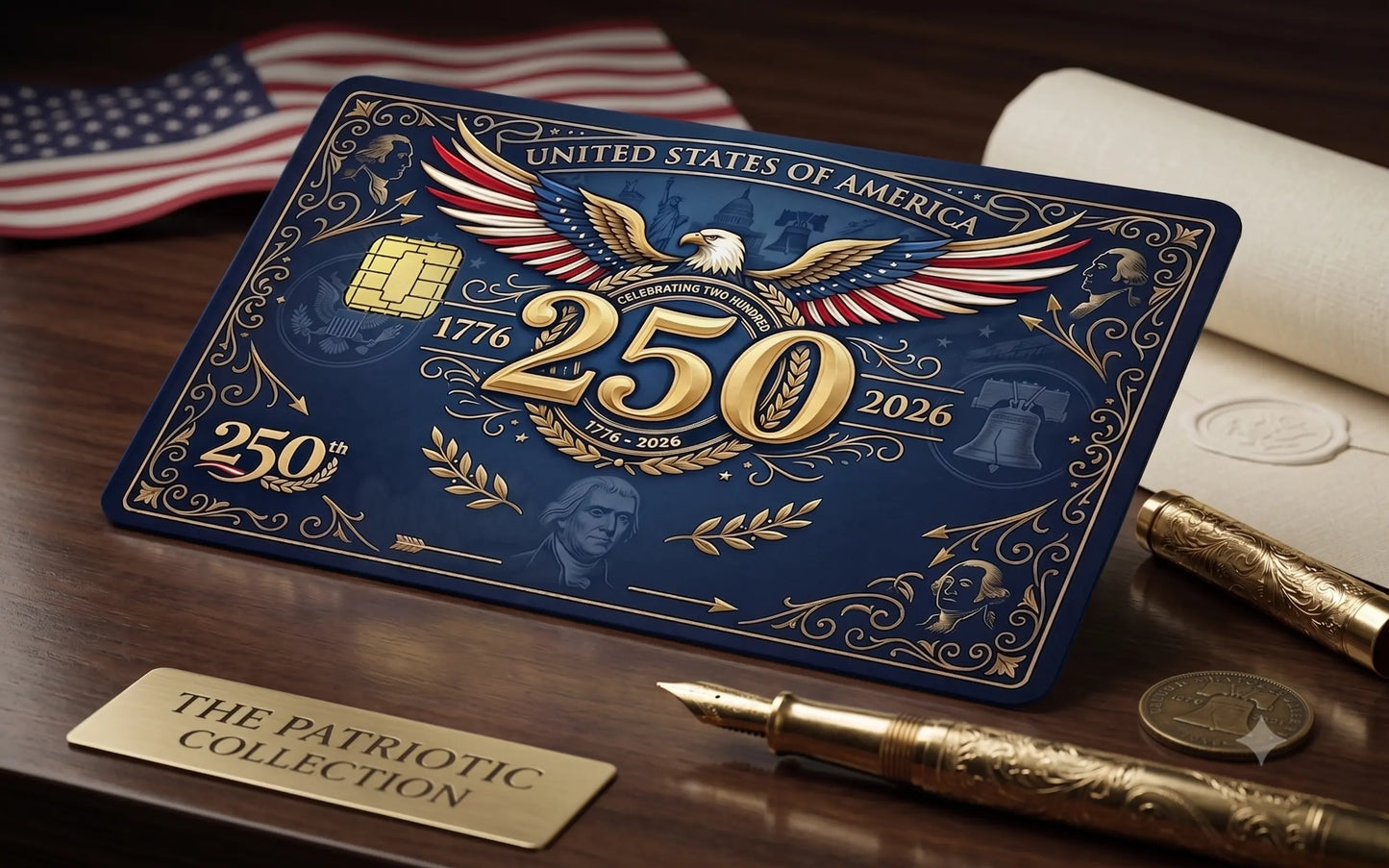 USA 250th Anniversary Credit Card Skin | Semiquincentennial Patriotic Card Wrap