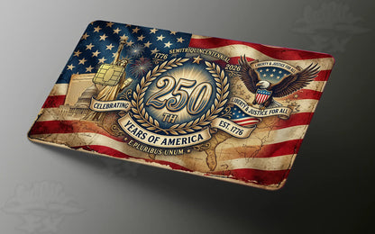 Vintage USA 250 Years Credit Card Skin | Semiquincentennial American Flag Card Wrap