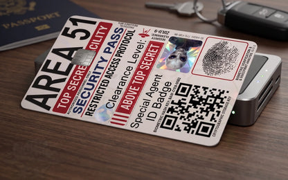 Area 51 "Above Top Secret" Access Card – Custom Credit Card Skin