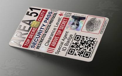 Area 51 "Above Top Secret" Access Card – Custom Credit Card Skin