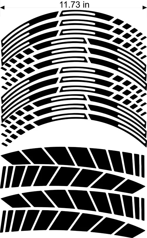 Apex Precision 16-Piece Motorcycle Rim Stripe Decal Kit