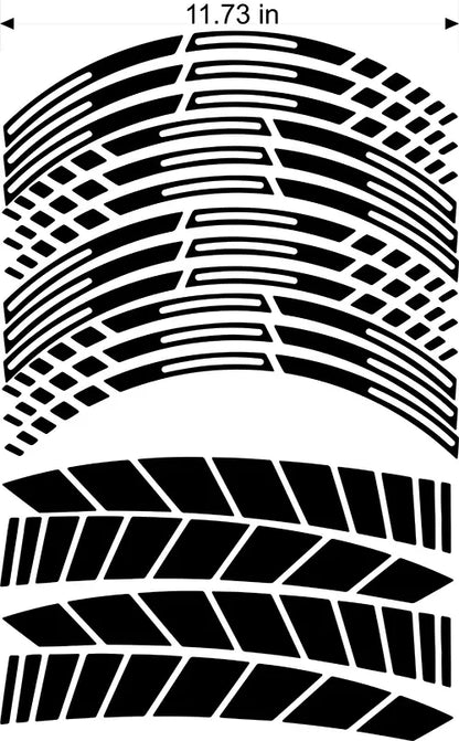Apex Precision 16-Piece Motorcycle Rim Stripe Decal Kit
