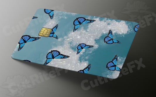 Shimmering Sky Butterfly Credit Card Skin