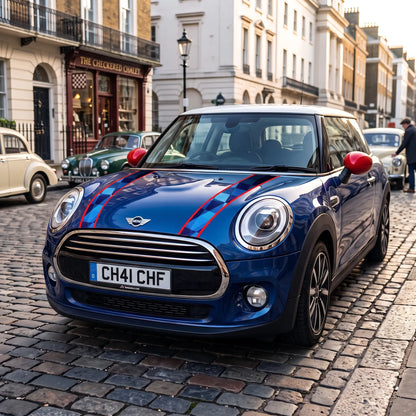 Mini Cooper Checkered Bonnet Stripes – F55/F56