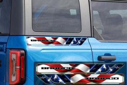 Ford Bronco Flag Decal 2021-2027 Rear Quarter Panel Graphic