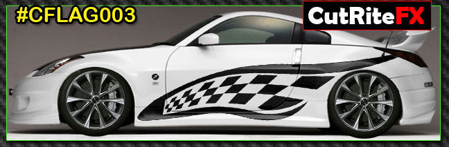 Checkered Custom Vinyl Graphics CFLAG003