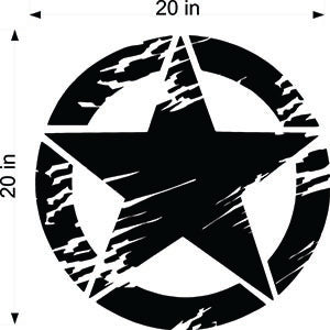 Army Star Distressed Decal