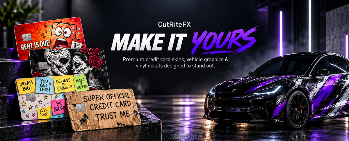 CutRiteFX credit card skins and custom vehicle graphics