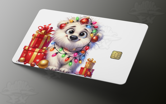 Christmas Puppy Credit Card Skin, Debit Card Covering