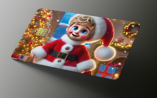 Little Zack Christmas Credit Card Skin, Debit Card Covering (small chip)