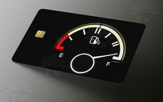 Money Gauge Gas Credit Card Skin, Debit Card Covering