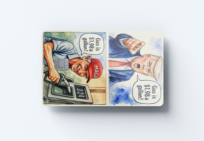 Funny Political Gas Price Credit Card Skin