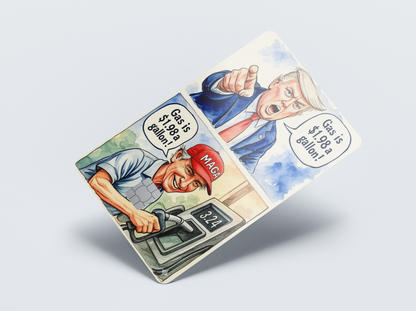 Funny Political Gas Price Credit Card Skin