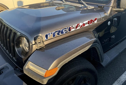 Custom Hood Graphic Decals Stickers for Jeep (2007-2022) American Flag