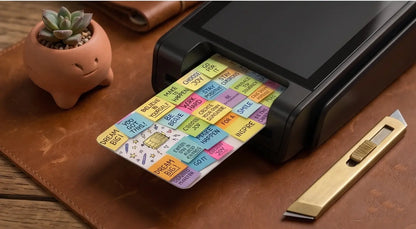 Inspirational Sticky Notes Credit Card Skin – Motivational Vinyl Cover